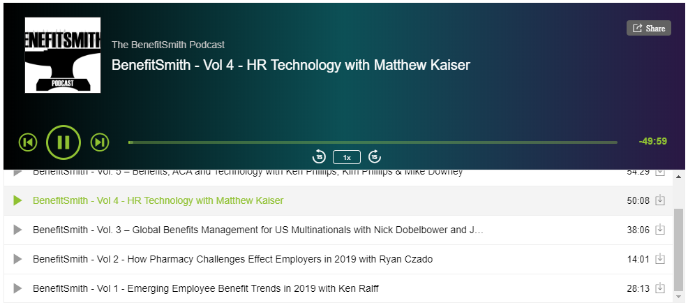 BenefitSmith - Vol 4 Podcast - HR Technology with Matthew Kaiser
